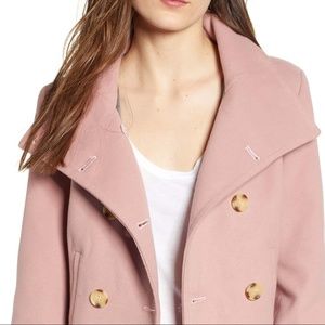 NWT Pink Double Breasted Coat